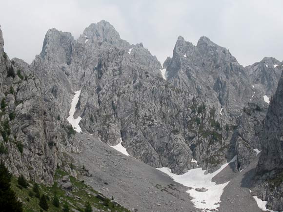 Pizzo Camino Camuno da SW - Vista dalla base del ghiaione di salita