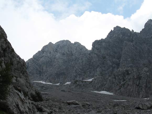 Pizzo Camino Camuno da SW - La cima vista dal ghiaione