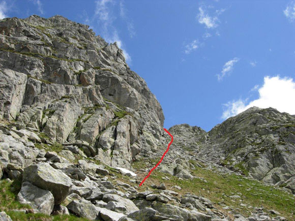 Pizzo Campanile - La salita verso la Bocchetta di Lavreno