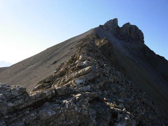 Punta e Pizzo Cassana - Sulla cresta NW della Punta Cassana