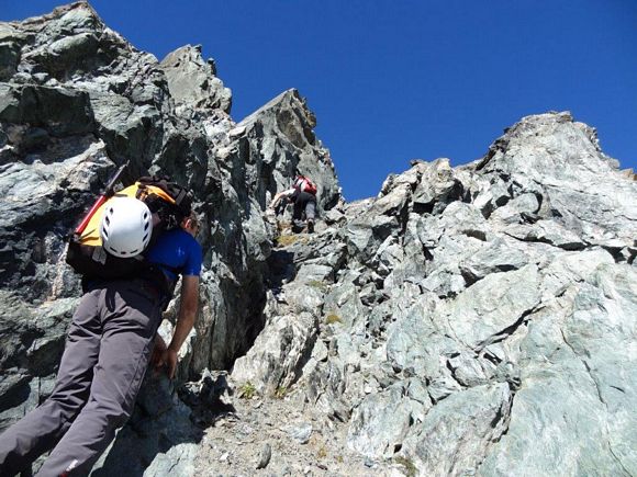 Pizzo Cassandra - In salita, facili canaletti