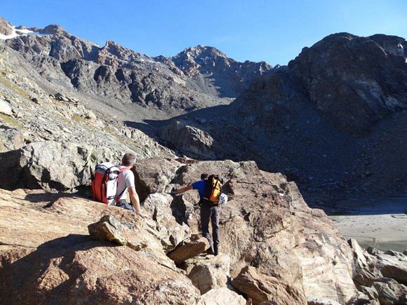 Pizzo Cassandra - Scavalcamento di blocchi