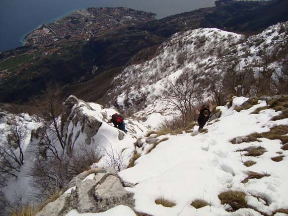Monte Pizzocolo - Cresta SE - Uscita dalla cresta