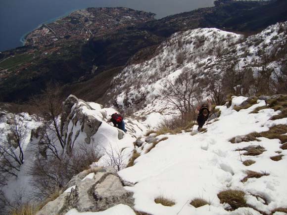 Monte Pizzocolo - Cresta SE - Uscita dalla cresta