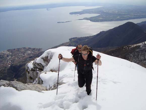 Monte Pizzocolo - Cresta SE - Salita lungo il crestone finale