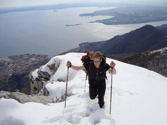 Monte Pizzoccolo - Cresta SE - Salita lungo il crestone finale