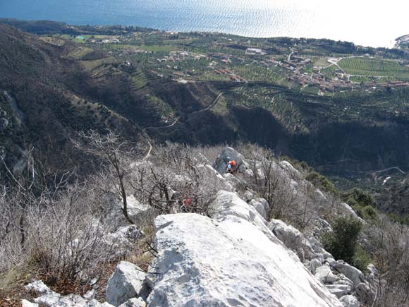 Monte Pizzocolo - Cresta SE - Vista sulla parte bassa della cresta