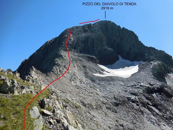 pizzodeldiavoloditenda - Immagine ripresa alla Bocchetta di Podavit