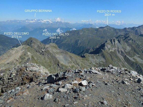 Pizzo del Diavolo di Tenda - Panorama di vetta, verso N