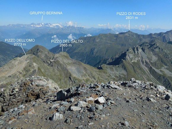 pizzodeldiavoloditenda - Panorama di vetta, verso N