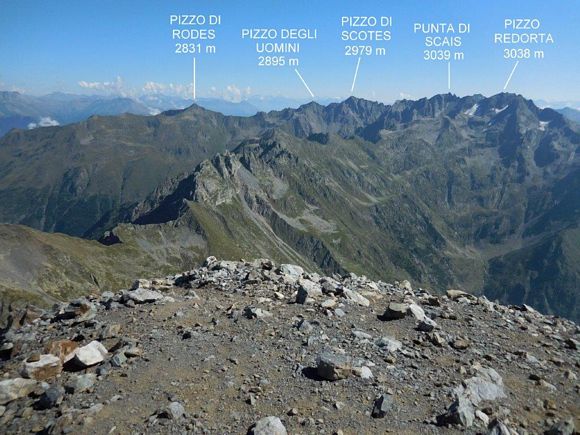 Pizzo del Diavolo di Tenda - Panorama di vetta, verso NE
