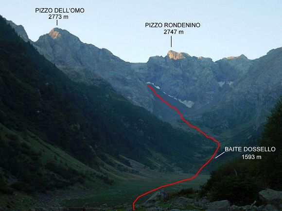 Pizzo del Diavolo di Tenda - l'itinerario dall'ex Lago di Zappello