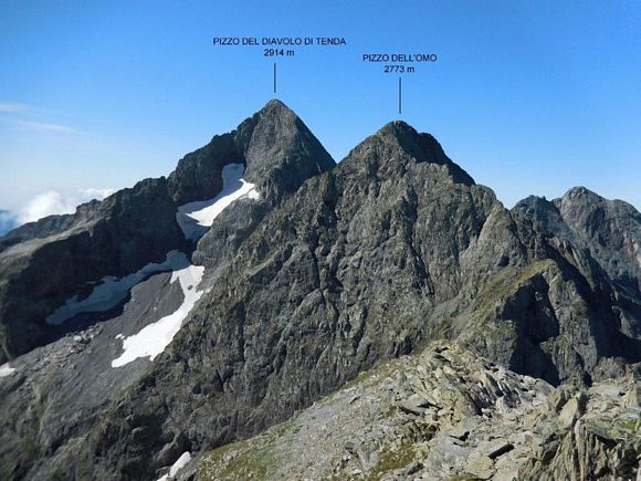 Pizzo dell Omo - Immagine ripresa da NE, dal Pizzo del Salto