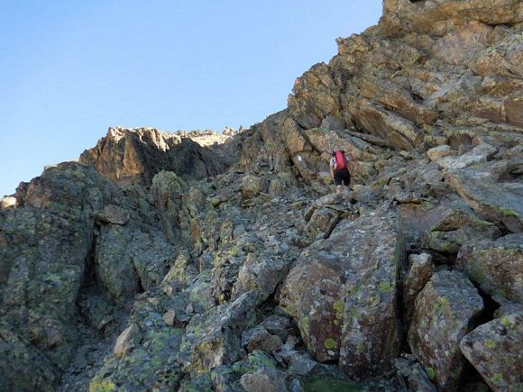 Pizzo Matto - In salita, sulla cengia