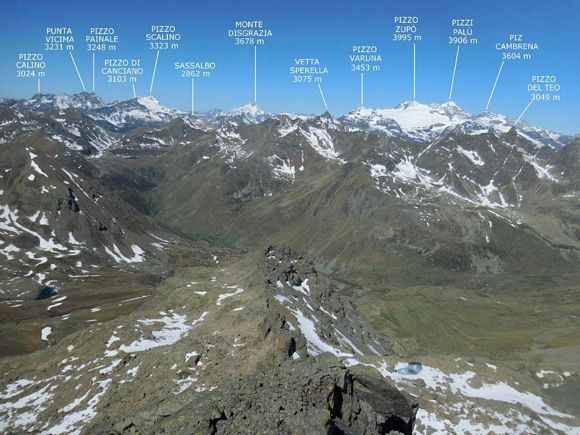 Pizzo Matto - Panorama di vetta, verso SW