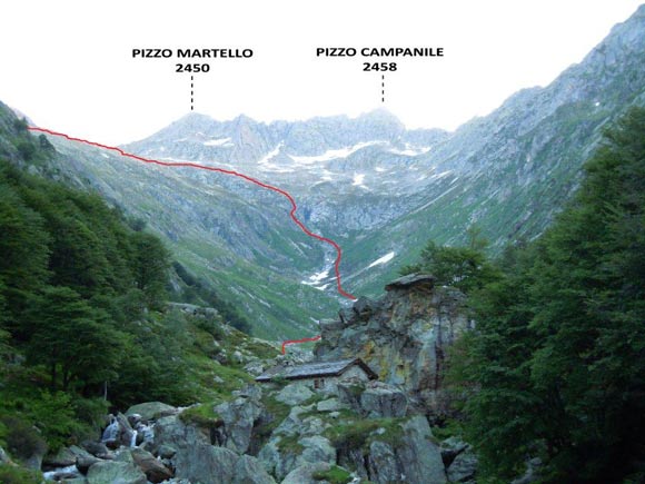 pizzopaglia - L'Alpe di Madri e il solco della Valle del Dosso. Il Pizzo Paglia non  visibile e rimane a sinistra dell'immagine