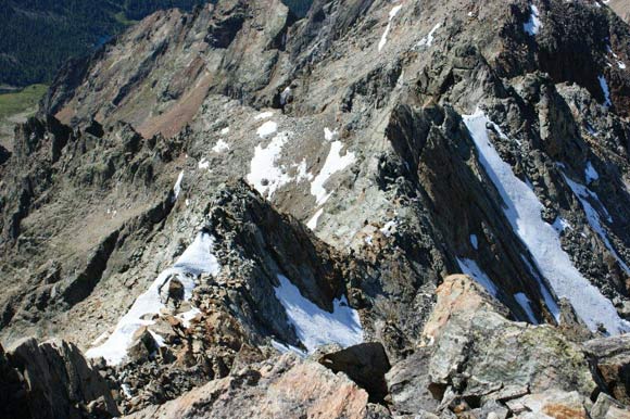 Pizzo Paradisino - La cresta S dalla vetta