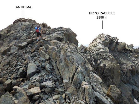 Pizzo Rachele - L'anticima e la cima