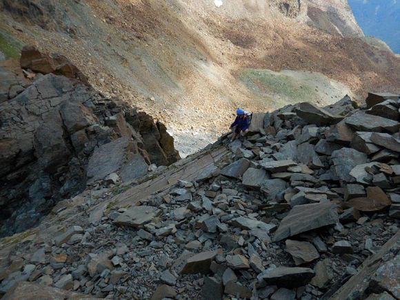 Pizzo Rachele - In discesa, sulla cresta NNE