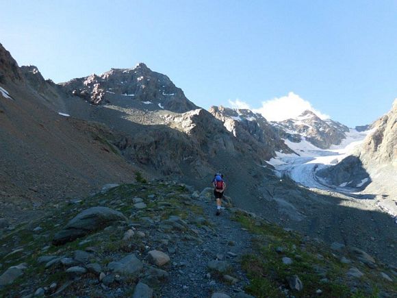 Pizzo Rachele - Sulla sommit della morena del ghiacciaio