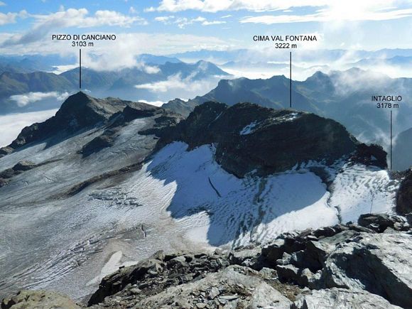 Pizzo Scalino - Panorama verso E