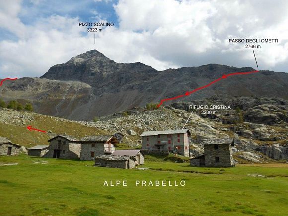 Pizzo Scalino - Il Pizzo Scalino dal Rifugio Cristina