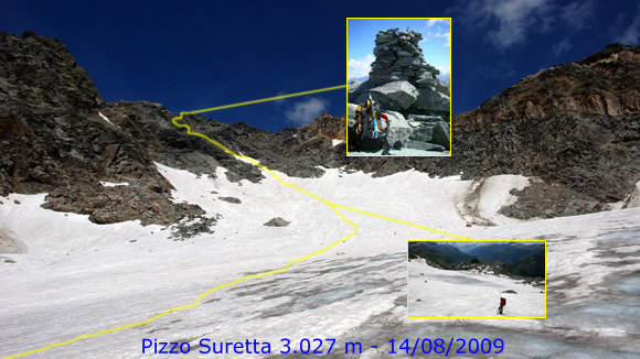 Punta Nera - Surettahorn - Il Surettahorn (Pizzo Suretta) dal versante italiano