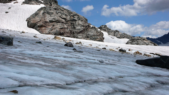 Punta Nera - Surettahorn - Discioglimento dei ghiacci