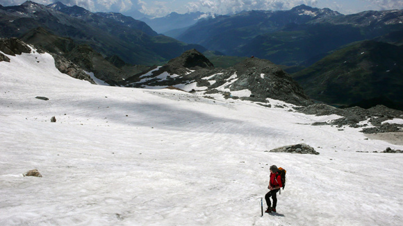 Punta Nera - Surettahorn - Sulla vedretta