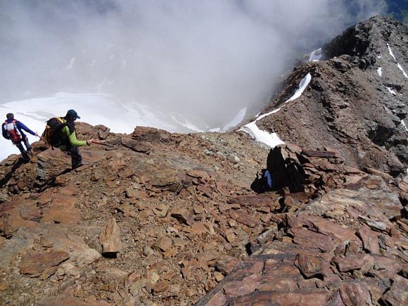 Pizzo Varuna - In discesa, sulla cresta E