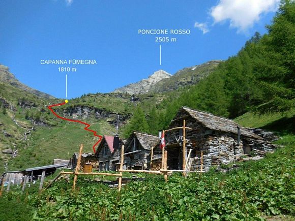 poncionerosso - L'Alpe Fümegna inf. (q. 1627 m)