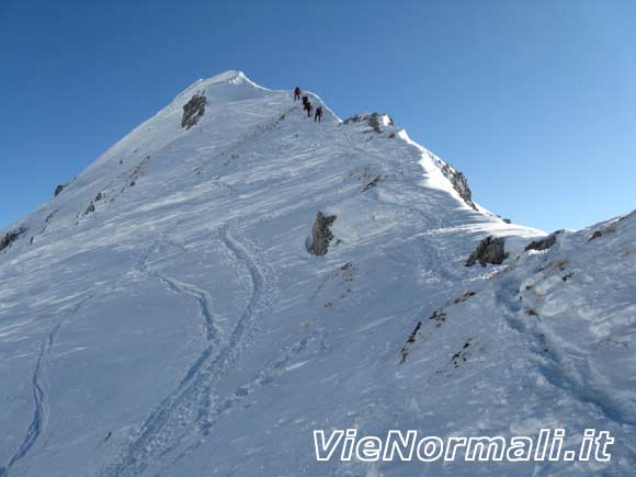 Monte Pozzera - La parte finale della cresta