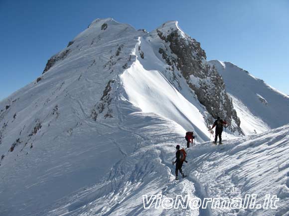 Monte Pozzera - Inizio della cresta nord dal Passo di Pozzera