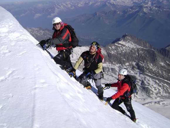 Cima Presanella - Parete Nord - Uscita dalla perete nord