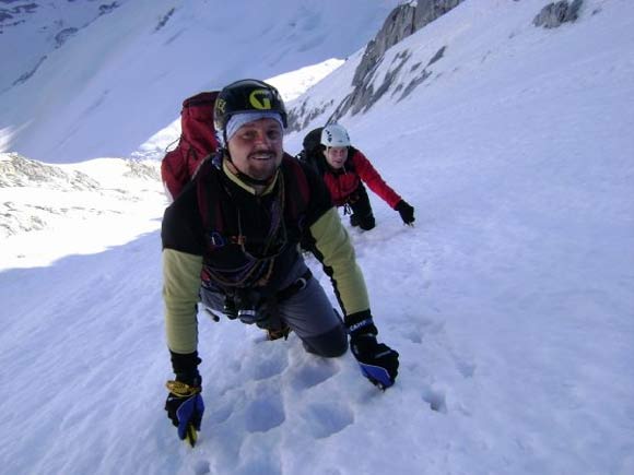 Cima Presanella - Parete Nord - Parte intermedia della parete