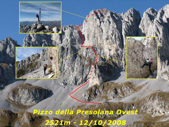 Scalata fotografica Pizzo della Presolana Ovest