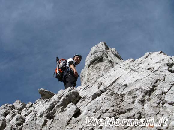 Pizzo della Presolana Ovest - Uscita dalla paretina