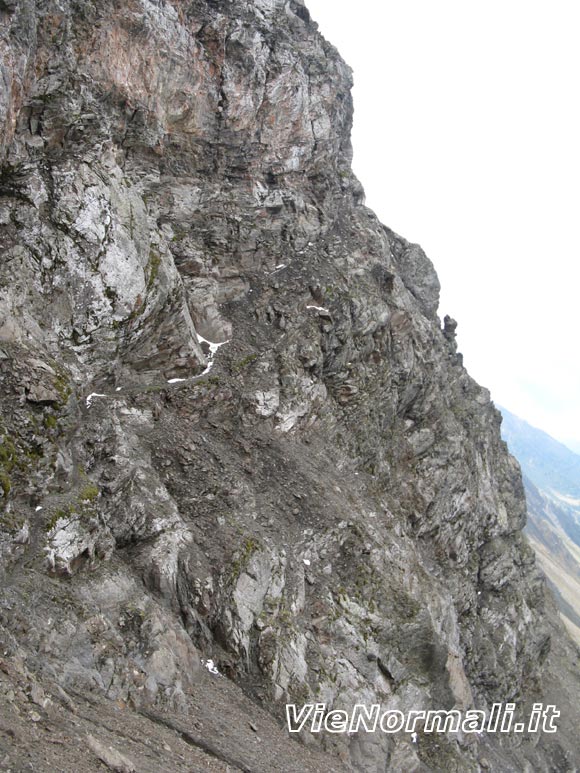 Punta Albiolo - La cengia in salita