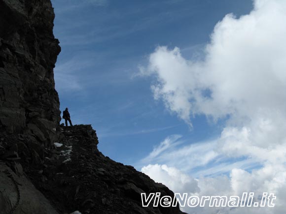 Punta Albiolo - Ritorno lungo la cengia