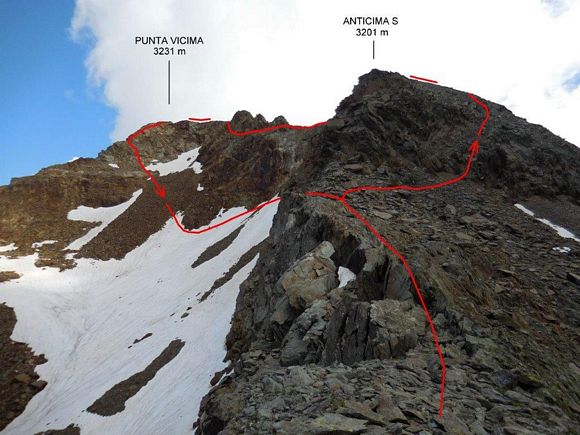 puntavicima - Immagine ripresa alla Forcella di Vicima