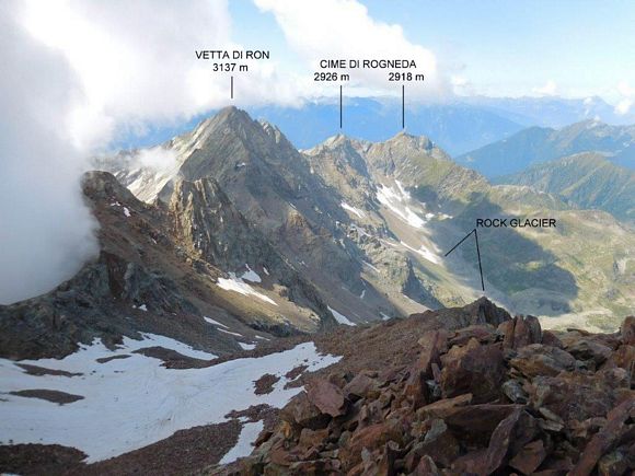 Punta Vicima - Panorama di vetta, verso SW