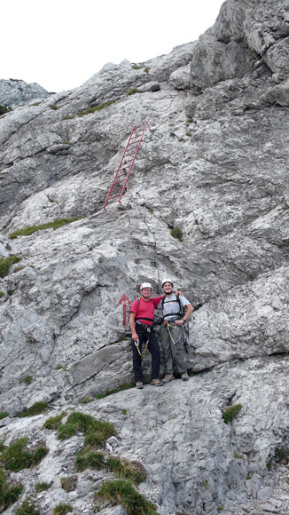 Sasso dei Carbonari - La prima corda fissa