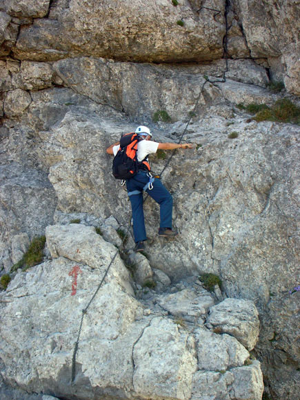 Sasso dei Carbonari - Passaggio verticale