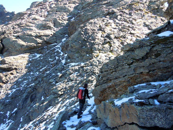 Pizzo Sevino e Pizzo Quadro - Alla Bocchetta del Sevino, al termine dell'aggiramento