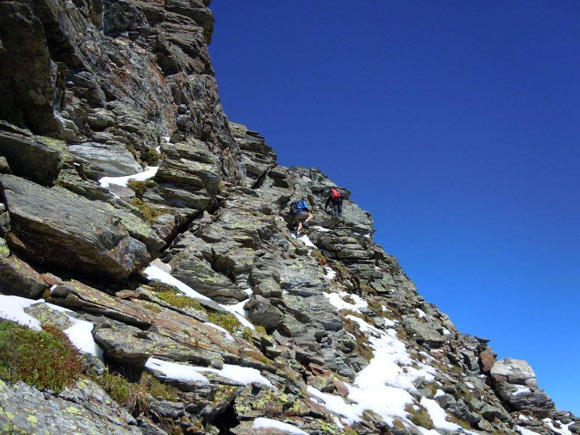 Pizzo Quadro - Aggiramento ad E del gendarme