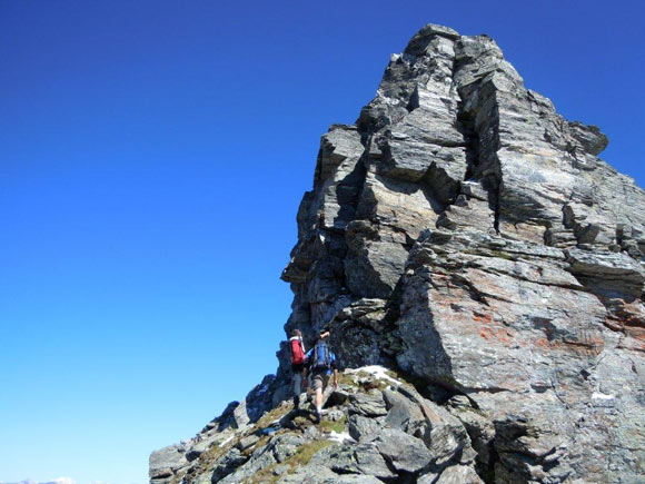 Pizzo Quadro - Sotto il risalto finale