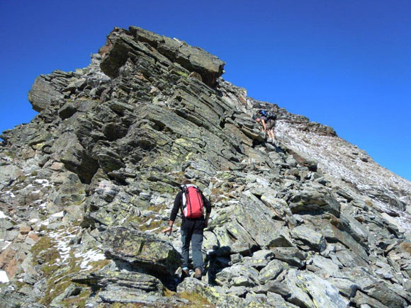 Pizzo Quadro - In salita sulla cresta E del Pizzo Sevino