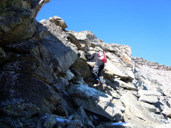 Pizzo Sevino e Pizzo Quadro - In salita sulla cresta E del Pizzo Sevino