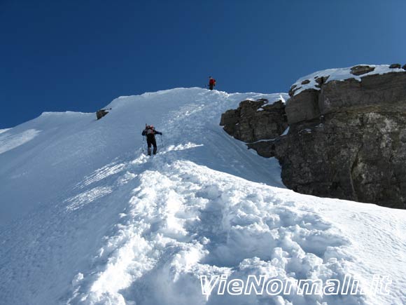 Monte Sodadura - Cresta SW - Il pendio che aggira le rocce