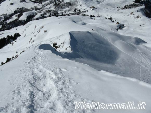 Monte Sodadura - Vista sulla cresta di salita